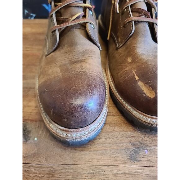 Frye Leather Boots Dakota Plain Toe Brown Mens 13 Lace Up Work Western main image 14